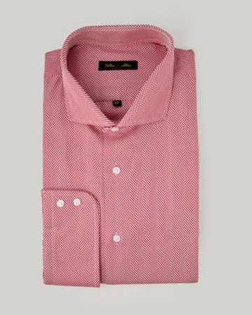 Crimson Herringbone Signature Shirt