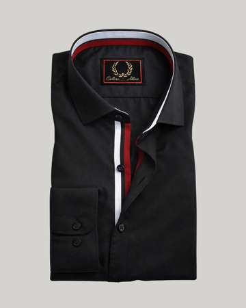 Black With Red & White Spot Front