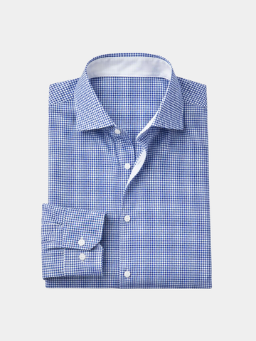 Navy Micro Check Shirt