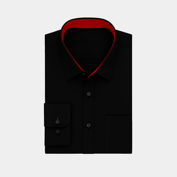Raven black semi formal shirt