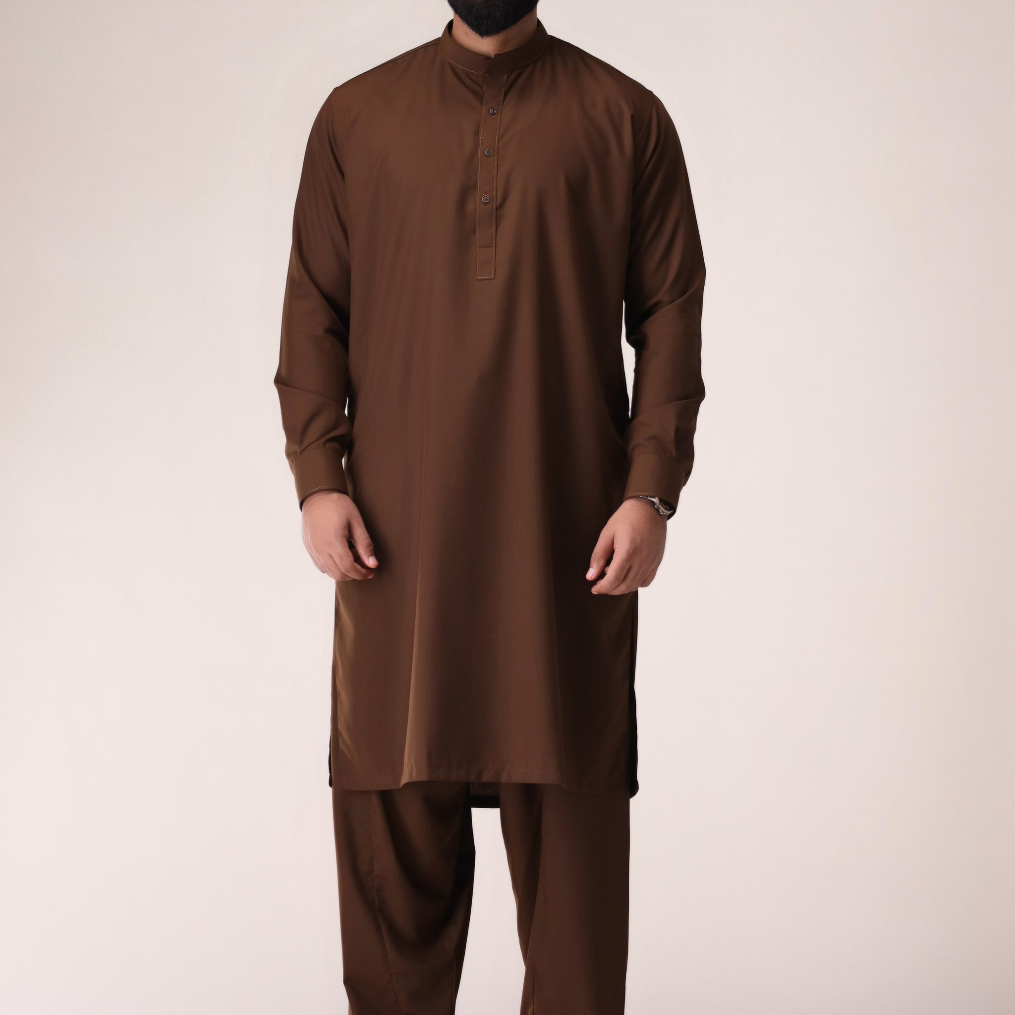 BROWN KAMEEZ SHALWAR