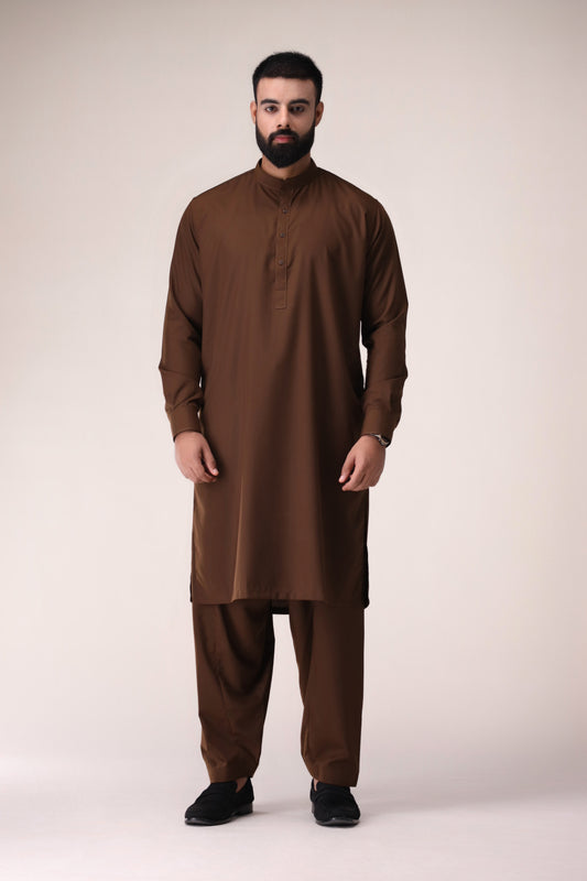 BROWN KAMEEZ SHALWAR