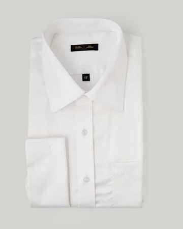 Ivory Herringbone Formal Shirt
