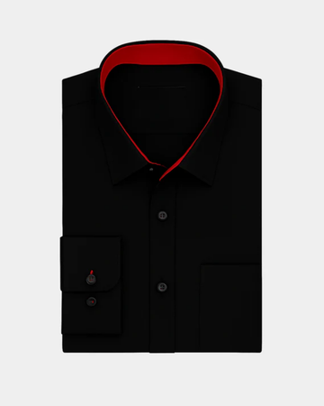Raven black semi formal shirt