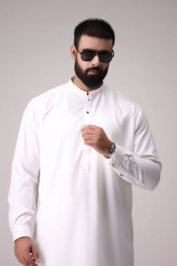 ROYAL WHITE KAMEEZ SHALWAR