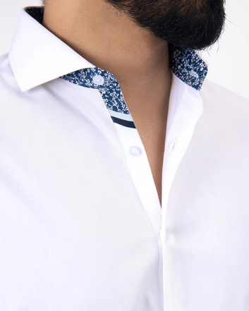 Pristine white  Semi Formal shirt