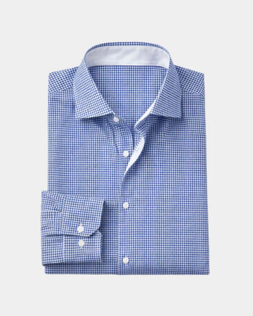 Navy Micro Check Shirt