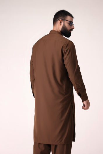 BROWN KAMEEZ SHALWAR