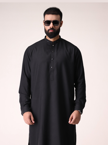 Black Pin Collar Kameez Trouser