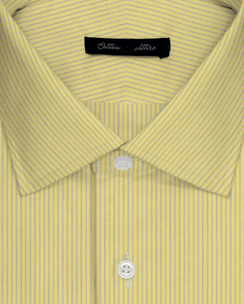 Cutaway Classic Collar Yellow Pin Stripe Shirt