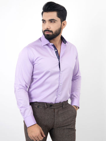 Lavender Semi Formal Shirt - Cotton Attire Pakistan