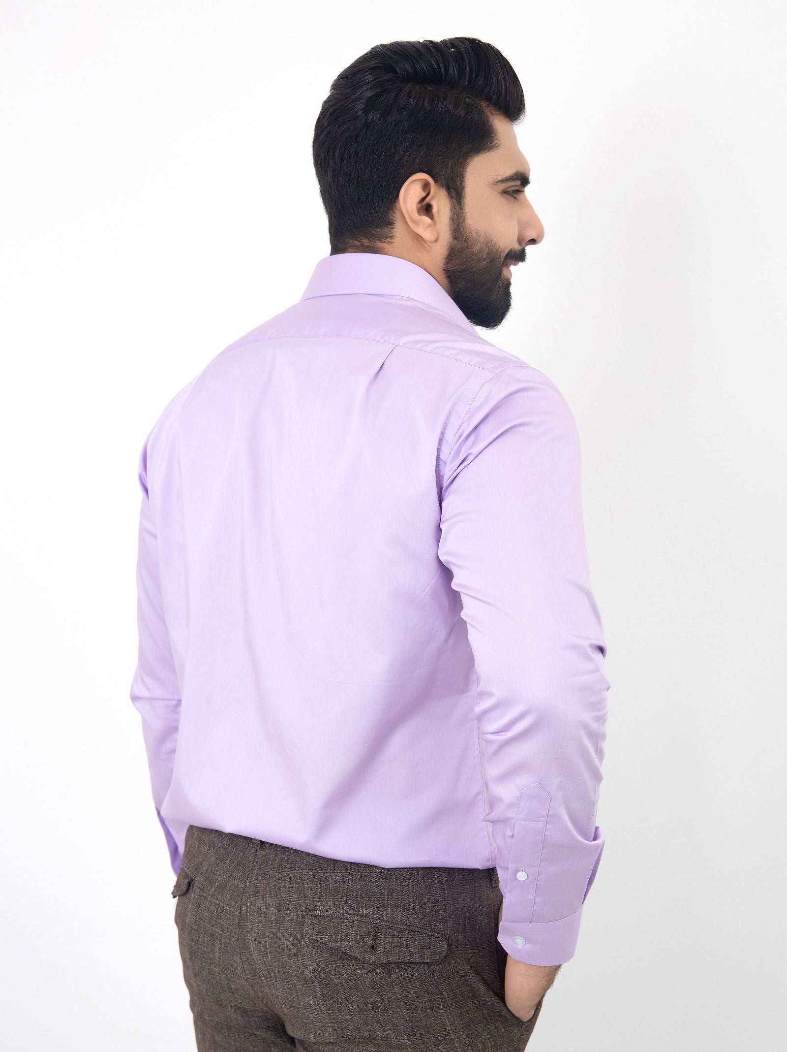 Lavender Semi Formal Shirt - Cotton Attire Pakistan