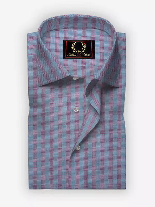 Maroon Matrix Shirt - Cotton Attire Pakistan