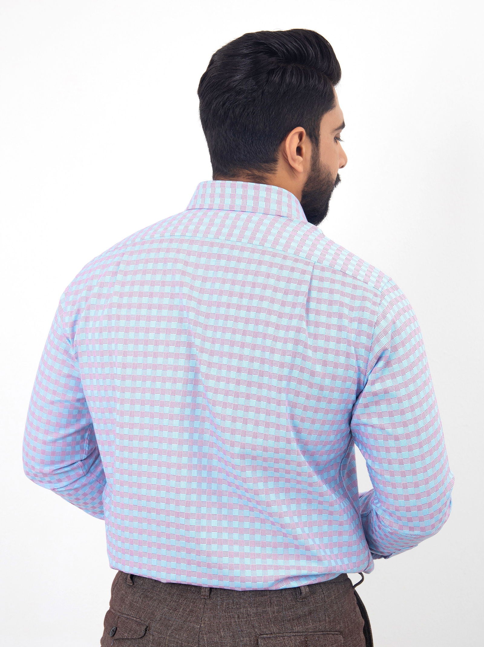 Maroon Matrix Shirt - Cotton Attire Pakistan