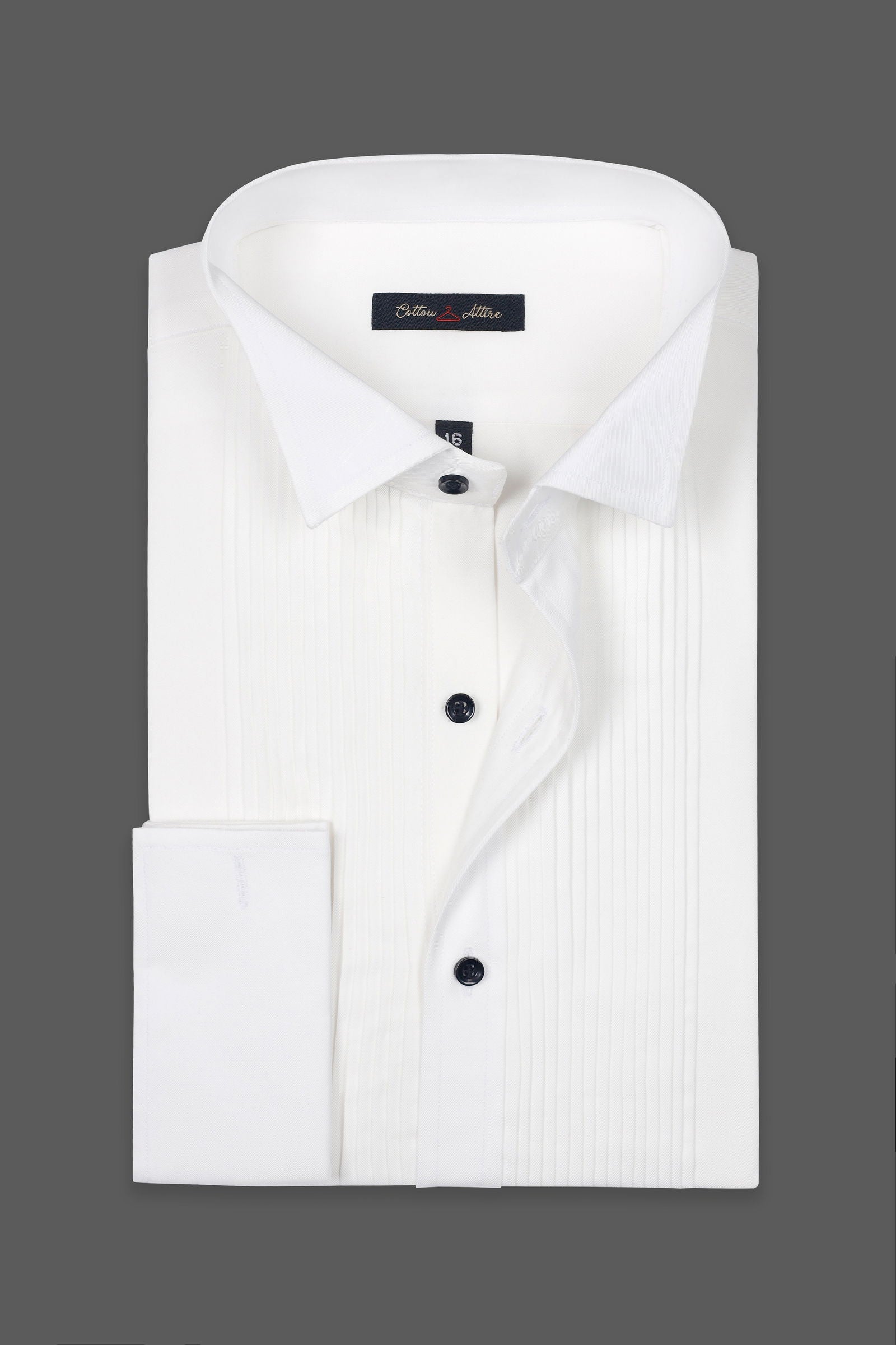 Narrow Straight Lined Collar Tuxedo Shirt Narrow Straight Lined Collar Tuxedo Shirt