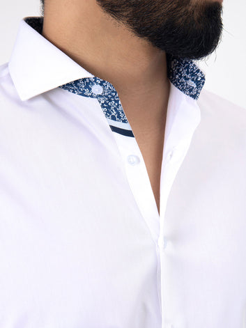 Pristine white  Semi Formal shirt