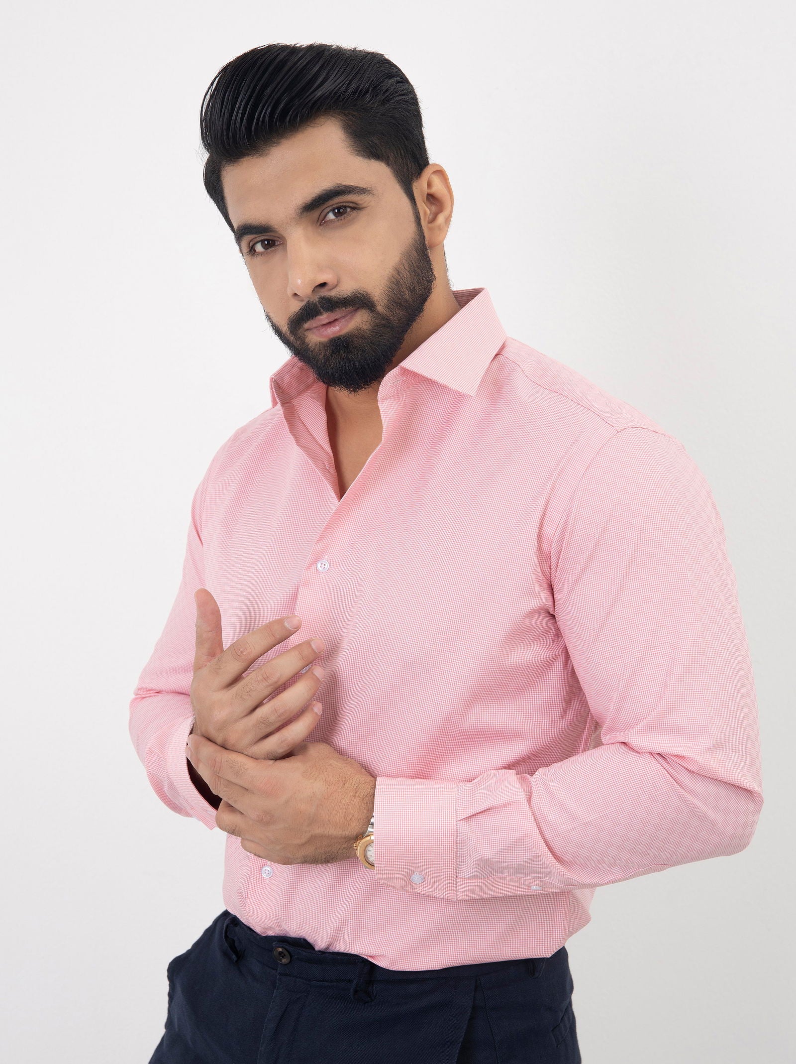 Salmon Shirt - Cotton Attire Pakistan