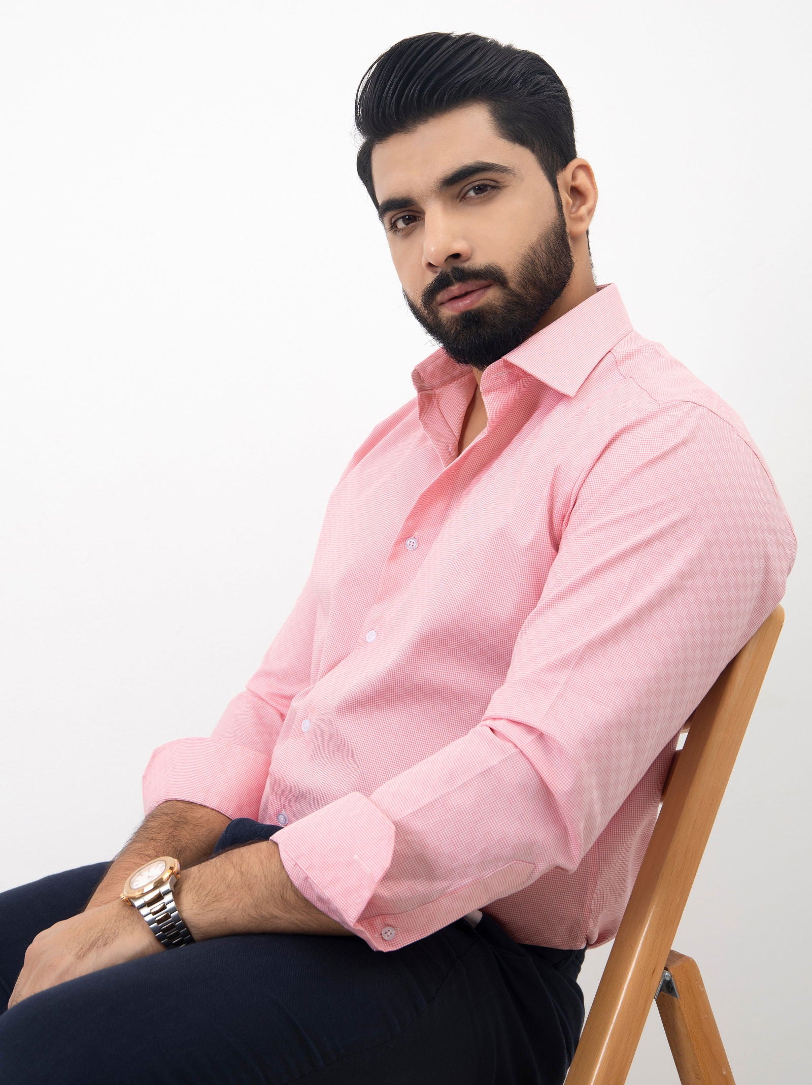 Salmon Shirt - Cotton Attire Pakistan