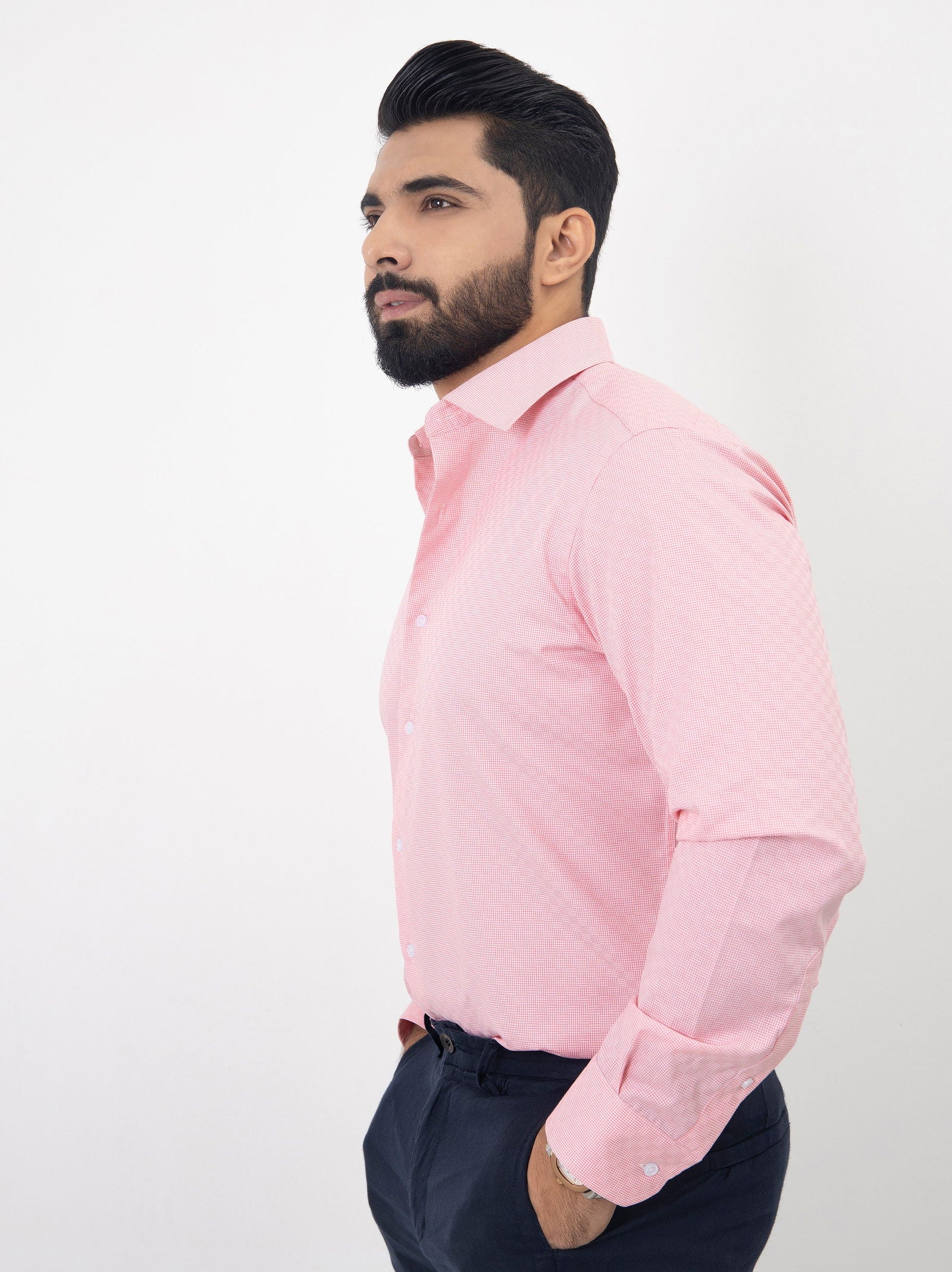 Salmon Shirt - Cotton Attire Pakistan