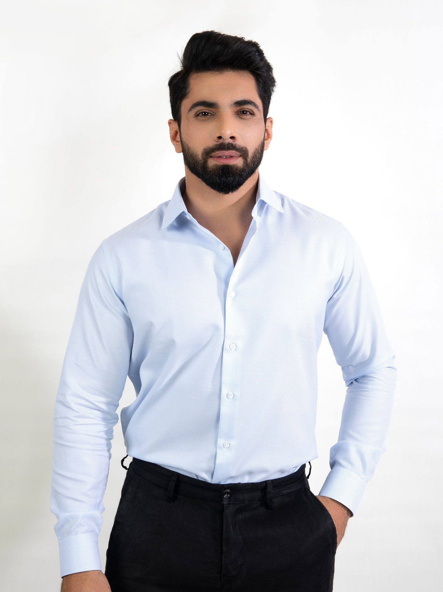 Sky Blue Shirt - Cotton Attire Pakistan