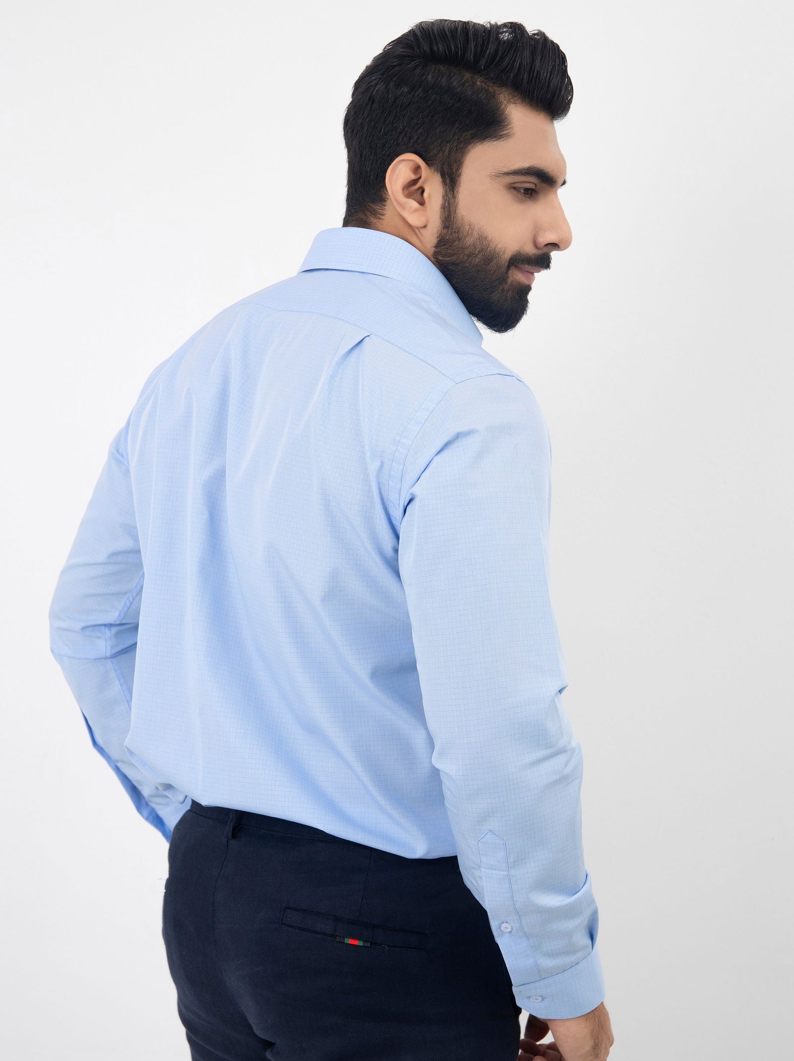 Sky Blue Solid Shirt - Cotton Attire Pakistan
