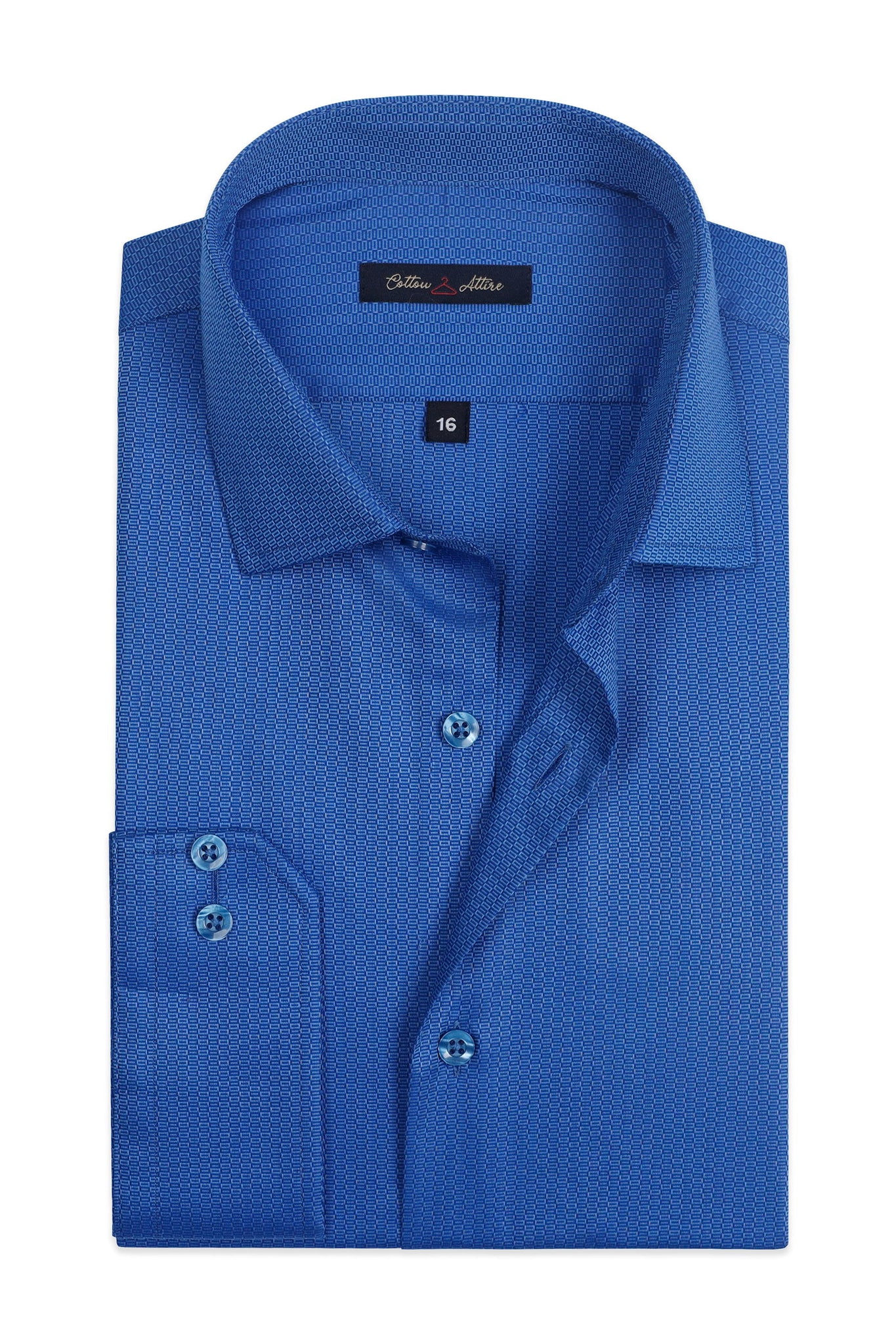 Subtle Waves Blue Shirt - Cotton Attire Pakistan