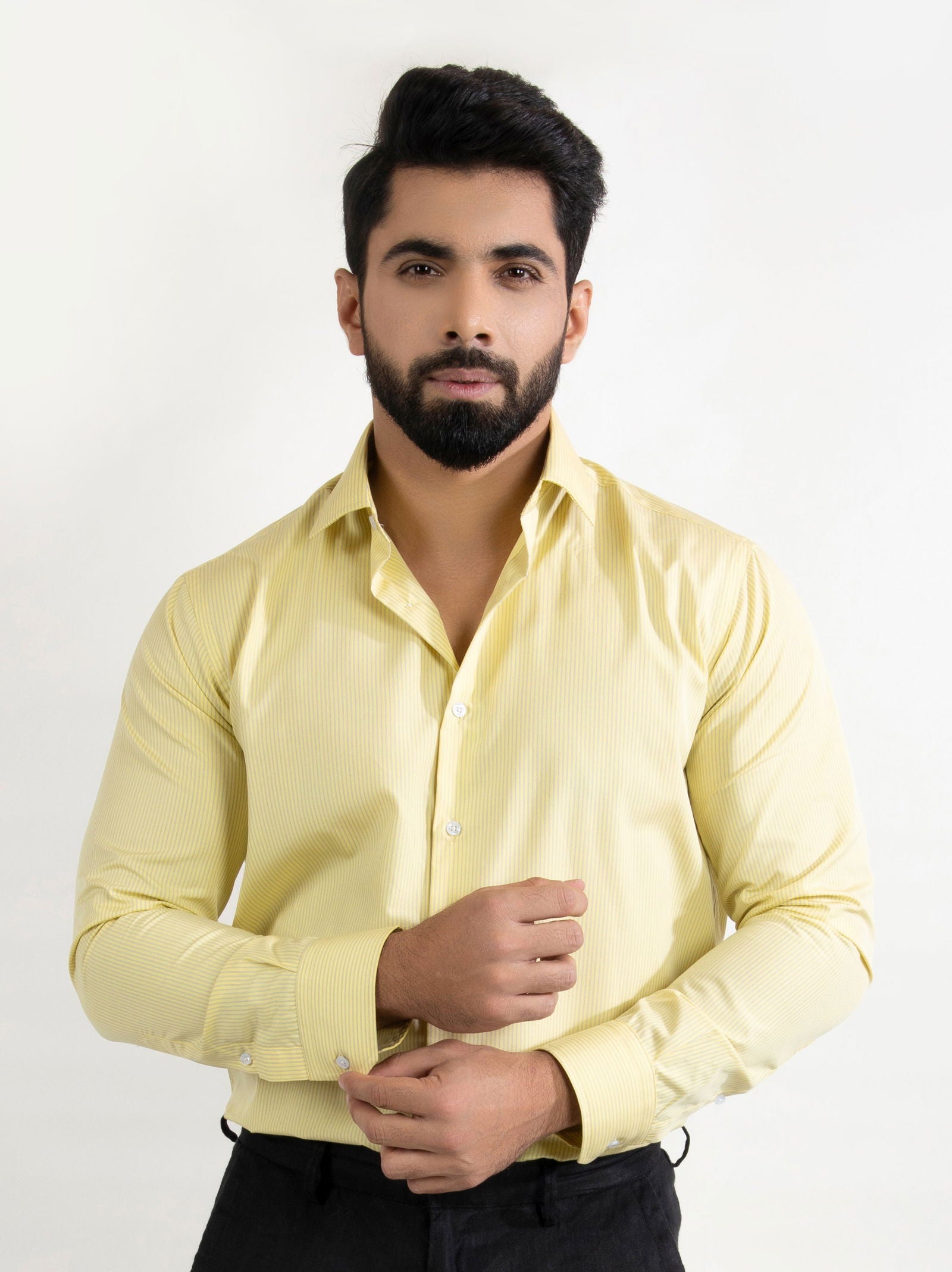 Sunshine Stripe Formal Shirt - Cotton Attire Pakistan