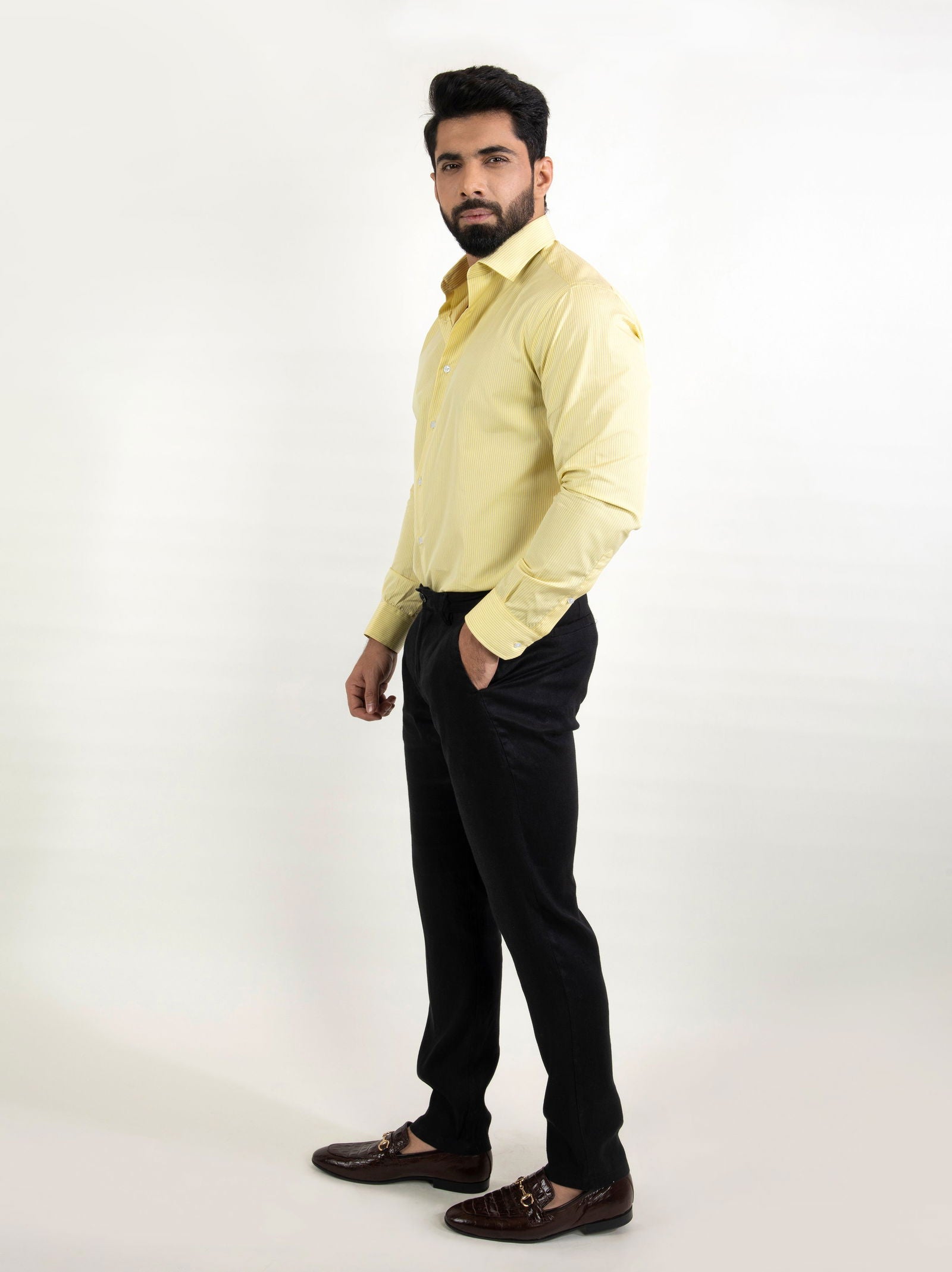 Sunshine Stripe Formal Shirt - Cotton Attire Pakistan