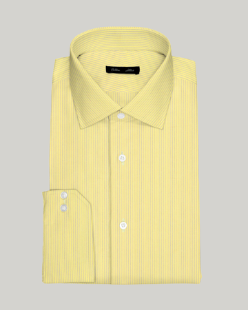 Cutaway Classic Collar Yellow Pin Stripe Shirt