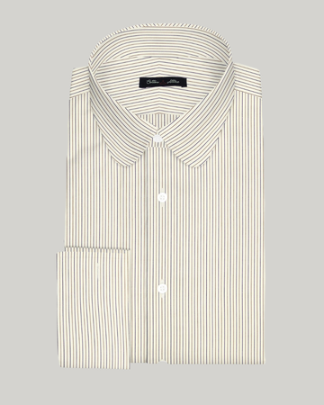 Club Collar Blue / Brown Pin Stripes Shirt