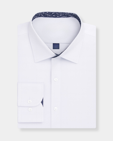 Pristine white  Semi Formal shirt