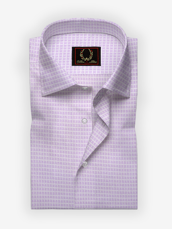 Soft Purple Gingham check with white Base