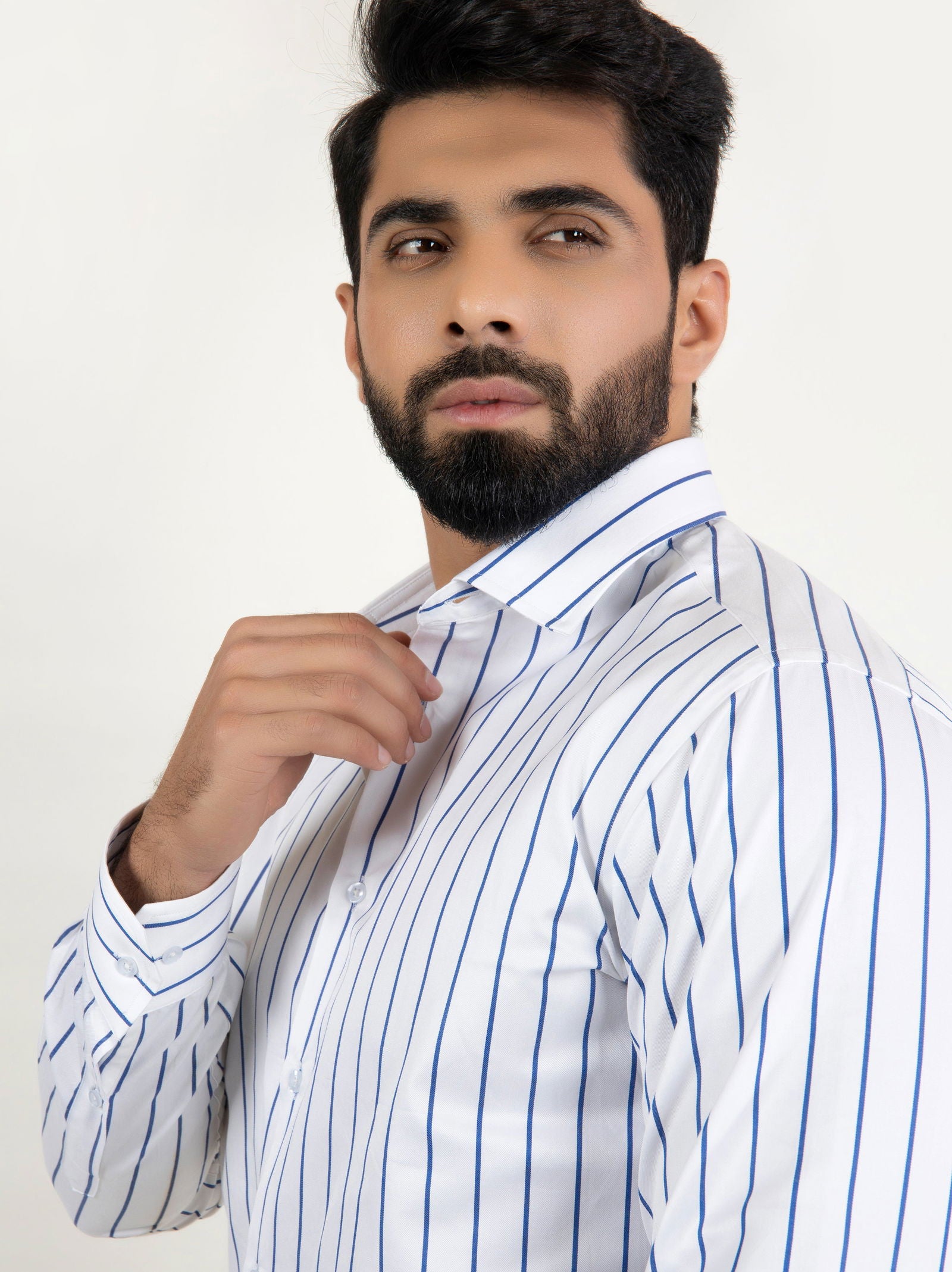 White Lining Shirt - Cotton Attire Pakistan