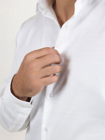 White Textured Shirt