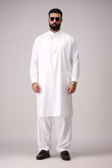 CLASSIC WHITE KAMEEZ SHALWAR