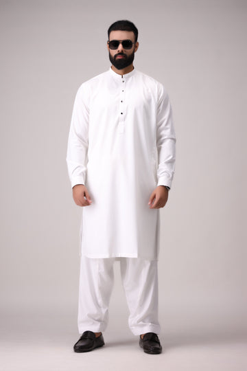 ROYAL WHITE KAMEEZ SHALWAR