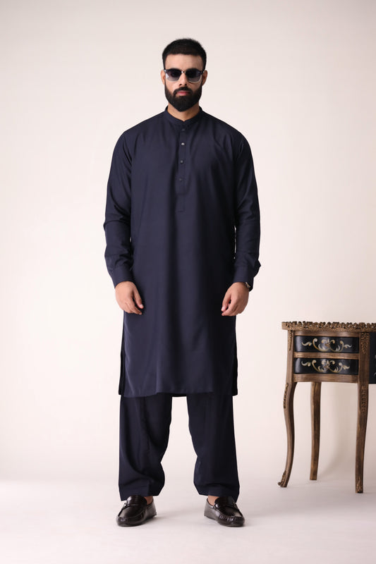 CLASSIC NAVY BLUE KAMEEZ SHALWAR